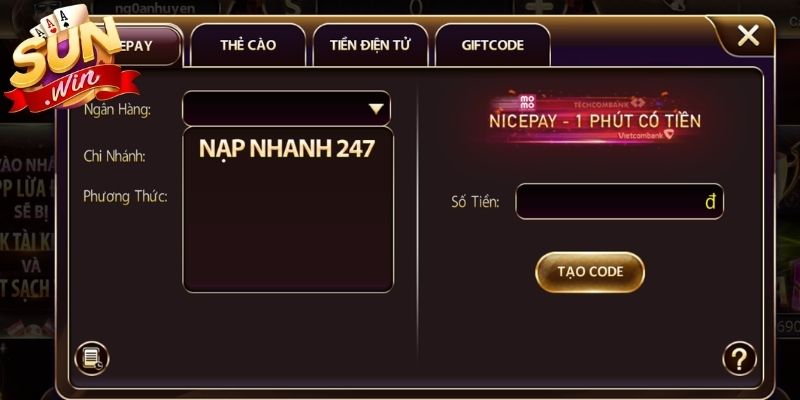 4 hình thức nạp tiền Sunwin phổ biến trong dịch vụ trực tuyến 